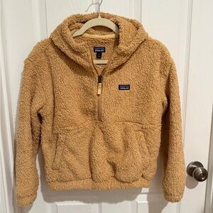 Patagonia Kids Tan Fleece Hoodie